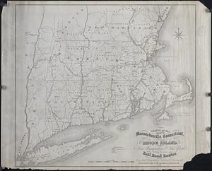 Sketch of the states of Massachusetts, Connecticut, and Rhode Island, New Hampshire and New York exhibiting the railroad routes