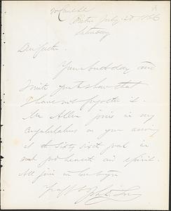 Letter from John D. Long to Zadoc Long, July 28, 1866