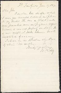 Letter from Zadoc Long to John D. Long, June 17, 1871