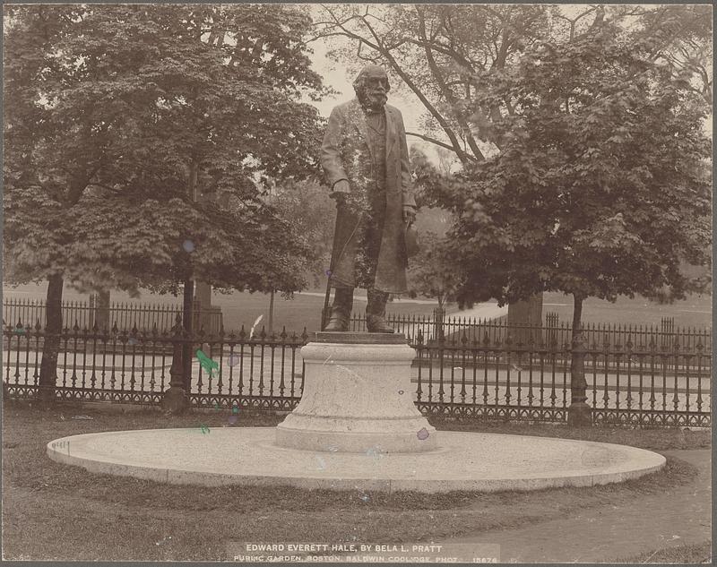 Boston, Massachusetts, Public Garden, statue of Edward Everett Hale, by