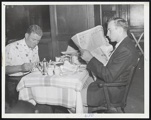 Hotel Kenmore. Left to right, Jerry Schoonmaker, Harmon Killebrew.