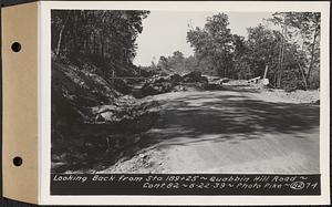 Contract No. 82, Constructing Quabbin Hill Road, Ware, looking back from Sta. 189+25, Ware, Mass., Jun. 22, 1939