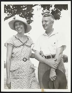 Leper's Medicine Man. This kindly, grey-haired gentleman is Dr. E.R. Kellersberger, medical missionary. A head of the Bibanga Hospital in the Belgian Congo, shown with Mrs. Kellersberger. Determined to care for the lepers, he persuaded the American Presbyterian Congo Mission, the American Mission to Lepers and the Belgian Colonial government to help him establish in 1930 a leper camp three miles from the hospital.