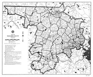 Map of Middlesex County Massachusetts