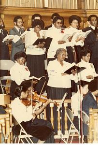 St. Paul AME's Messiah, chorus and violins, 1983