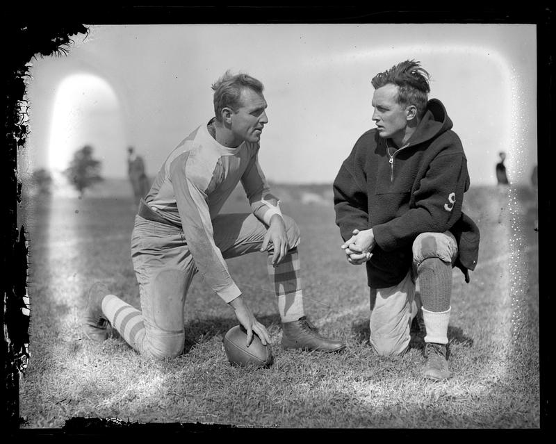 Two football players