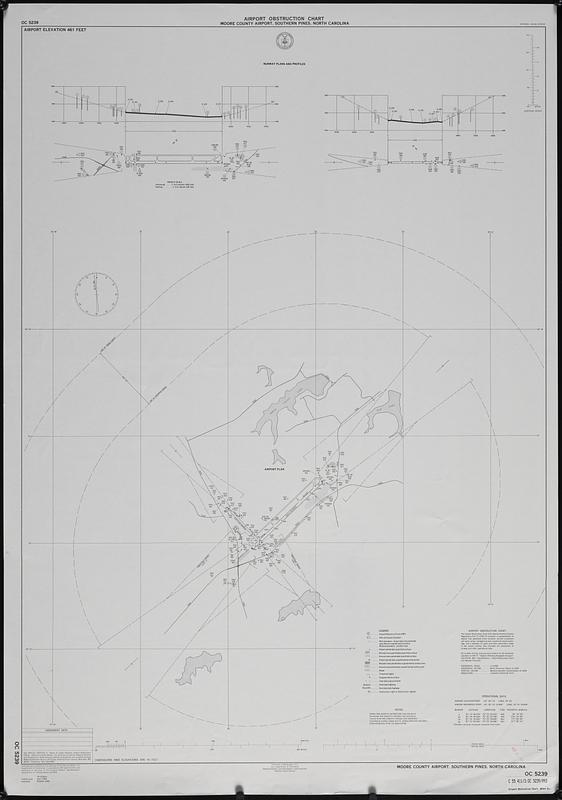 Airport obstruction chart, OC 5239, Moore County Airport, Southern Pines, North Carolina