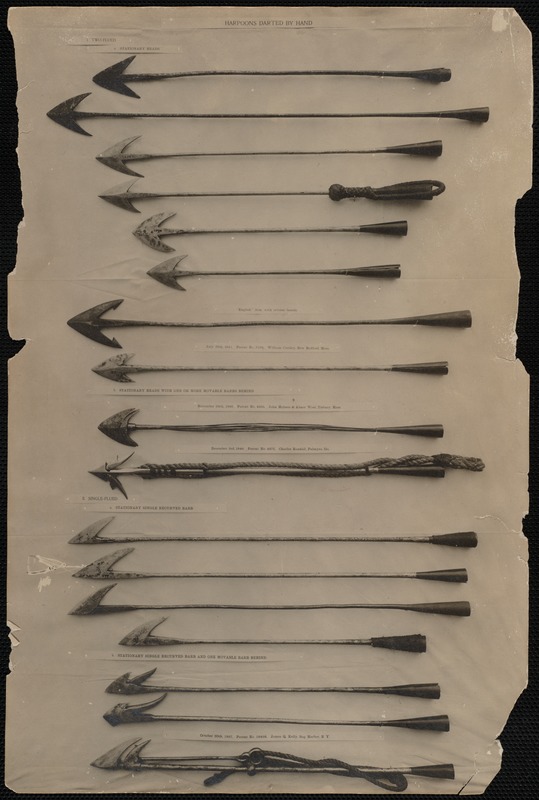 Harpoons darted by hand