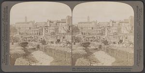 Forum and Capitol from near Basilica Constantine, showing ancient pavement of the Sacra Via, Rome