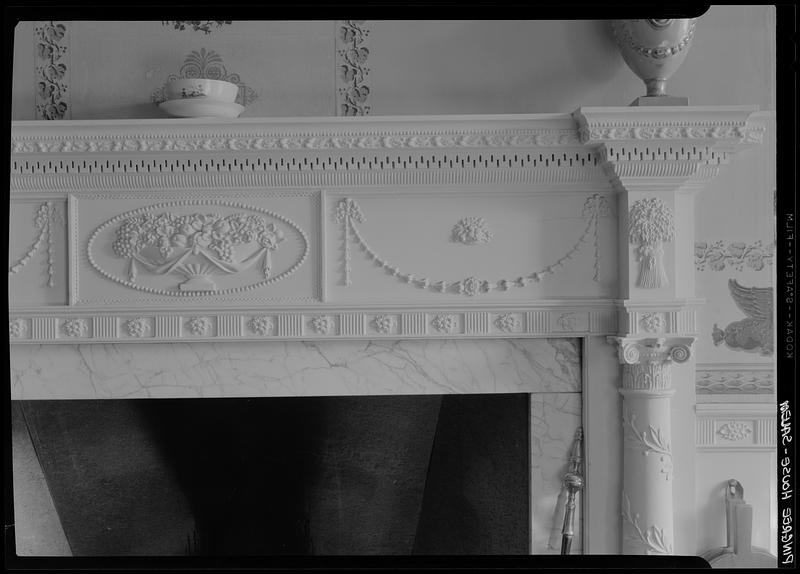 Pingree House, Salem, front parlor fireplace detail