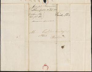 Joseph Barnard to George Coffin, 10 September 1833