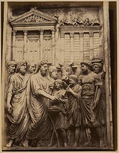 Rilievo da monumento onorario di Marco Aurelio, sacrificio a Giove Capitolino