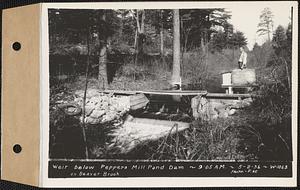 Weir below Pepper's mill pond dam on Beaver Brook, Ware, Mass., 9:05 AM, May 2, 1936