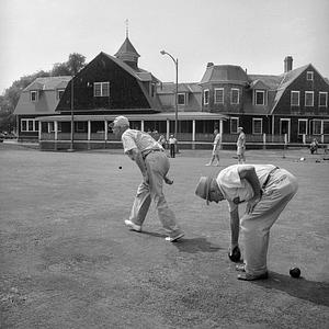 Bowling on the green, Hazelwood Park, Brock Avenue, New Bedford