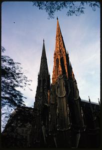 View of spires, St. Patrick's Cathedral, Manhattan, New York