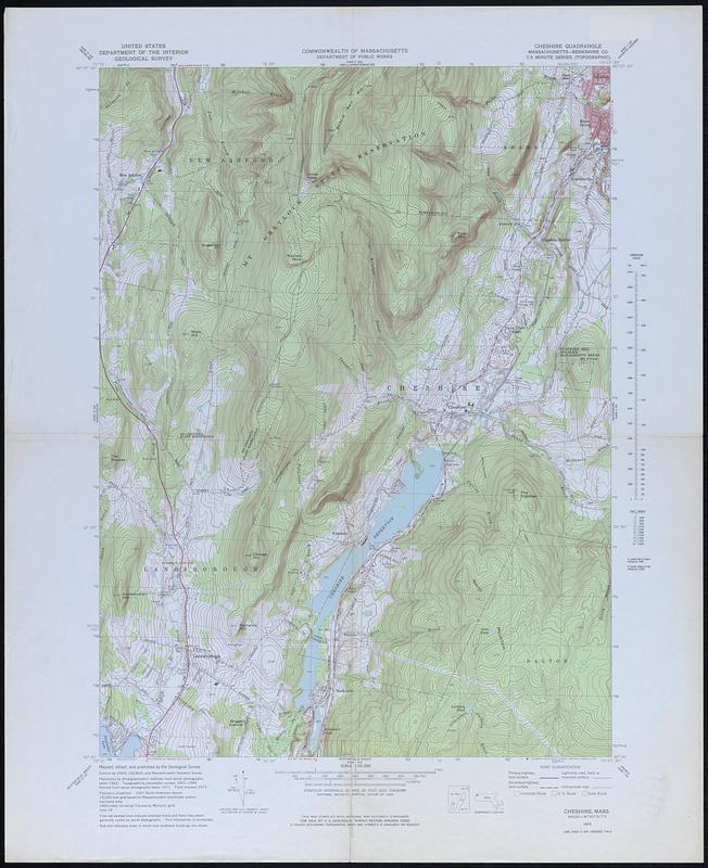 Cheshire Quadrangle Massachusetts, Berkshire Co.