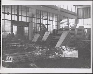 Interior flood damage at Clark-Aiken