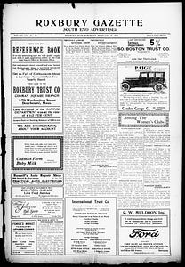 Roxbury Gazette and South End Advertiser, February 25, 1922