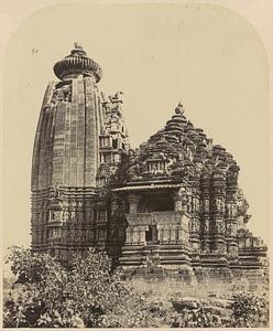 General view from the south-east of the Vamana Temple, Khajuraho