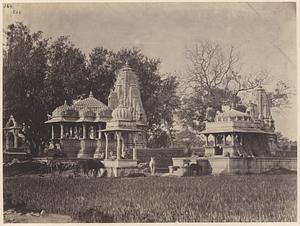 View of two unidentified temples or cenotaphs
