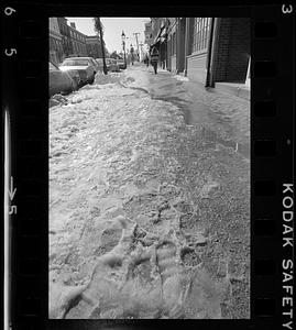 State Street sidewalk ice