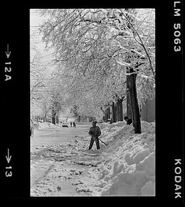 Snowy street scene
