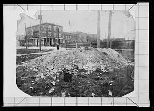 Railroad rubble, Washington St.