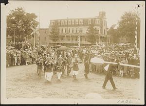 Pepperell Town Club Band on parade