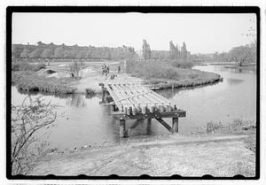 People building a bridge
