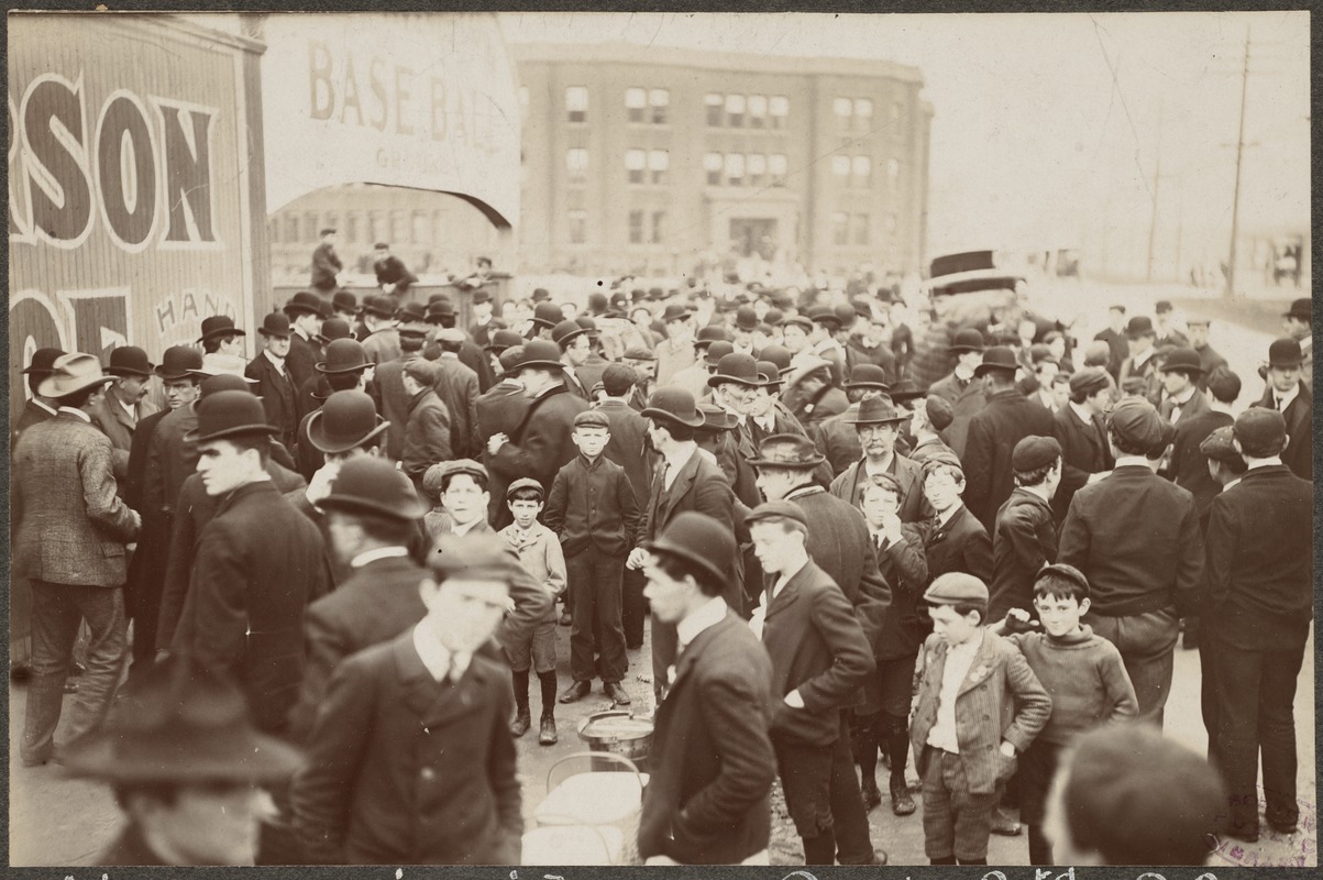 Fans on the field at the Huntington Avenue Grounds, 1903 World