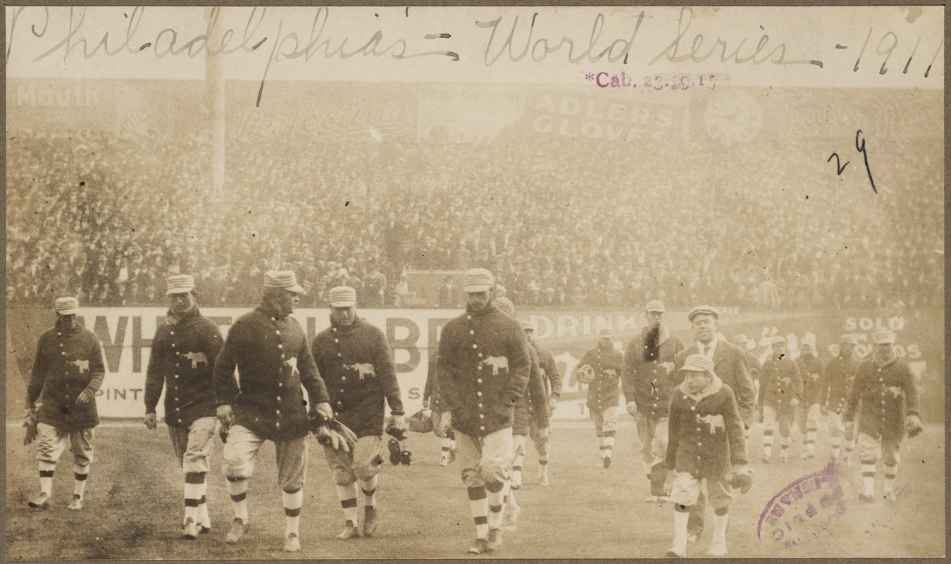 Philadelphia Athletics on field at Shibe Park, 1911 World Series - Digital  Commonwealth
