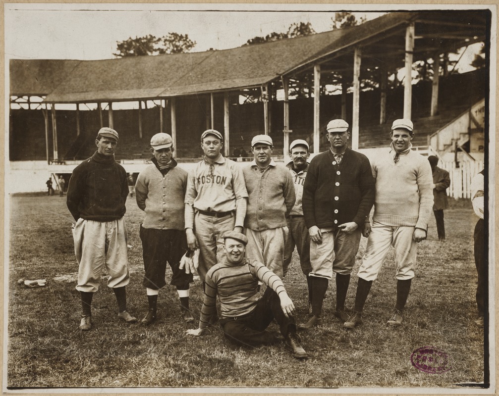 Players at Boston Red Sox Spring Training in Little Rock Arkansas