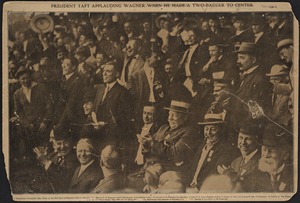 President Taft applauding double by Honus Wagner