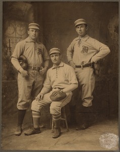 Pat Moran, Fred Brown and Malachi Kittridge of the Boston Nationals