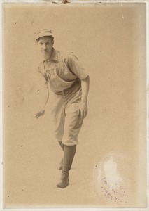 Kid Nichols showing pitching motion, ball held low