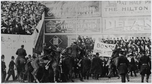 Mounted police battle Boston Royal Rooters during 1912 World Series
