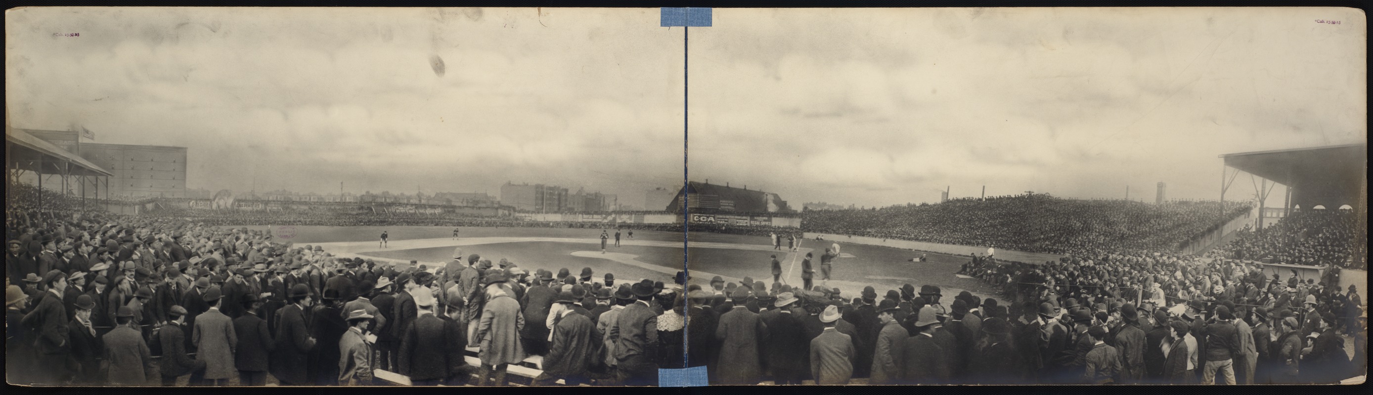 Fans on the field at the Huntington Avenue Grounds, 1903 World