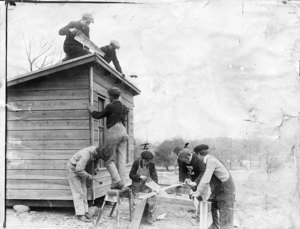 Building Poultry House for Essex County Egg Laying Contest, 1915