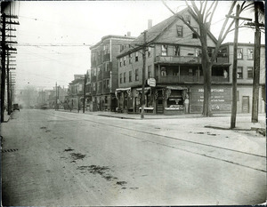 Lawrence St. east side at Oak St. looking north (2 copies); Naman's Drugs