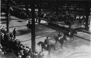 Horses at reviewing stand