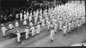 Truck with one woman dressed in white