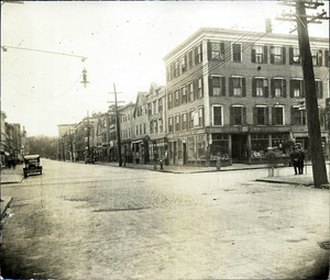 Common St. south side from Hampshire St. looking east (2 copies); Doyle Hardware; F.J. Coughlin Electric