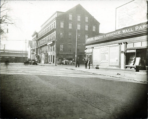 Common St. and Broadway north side (2 copies); So. Lawrence wall paper; trolley barn