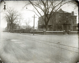 Lawrence St. east side at Haverhill St. looking north (2 copies); The Parker Manor (now the site of the Lawrence Public Library)