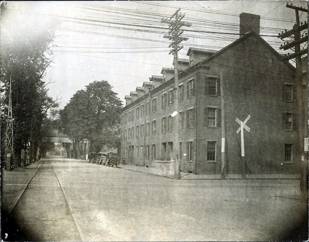 Boarding house for mill workers Canal at Union St. looking west