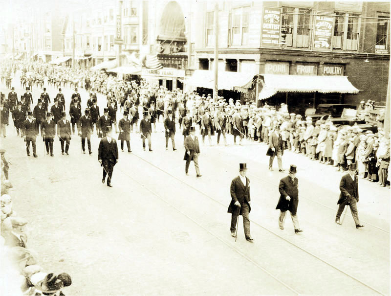 Dignitaries marching