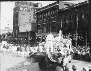 Float in front of Ambassador Hotel