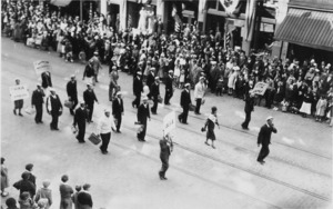 One woman in parade