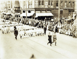 Children marching