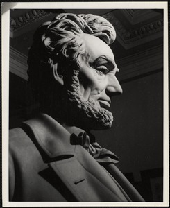 Marble head of Lincoln in State Capitol, Montpelier